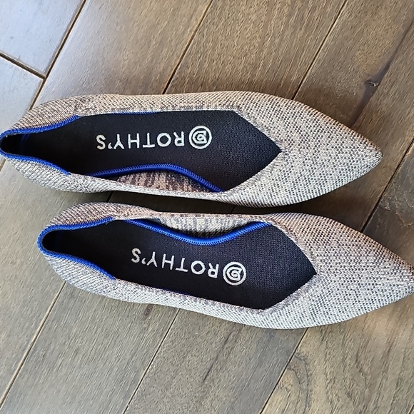 Rothy's The Point Flats, Cloud Gray Birdseye, Women's Size 5 - Picture 4 of 11